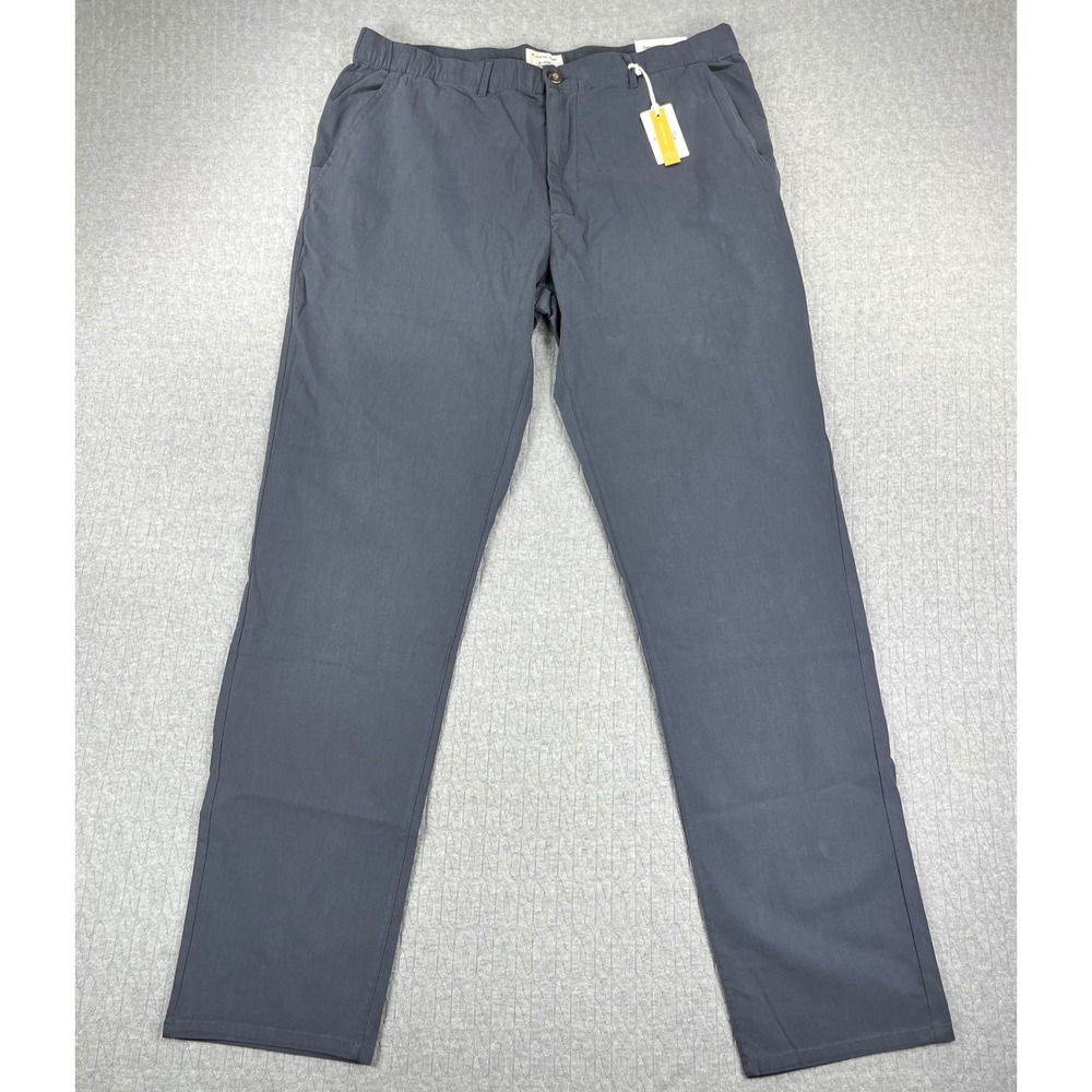 New Marine Layer Saturday Chino Pants Men XL India Ink Blue Slim Straight Fit